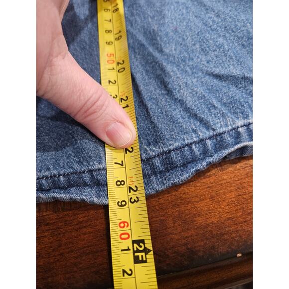 Vintage Erika Denim Zip Jacket Leaf Appliqué Embroidered Pockets Jean Jacket XL - Picture 6 of 6